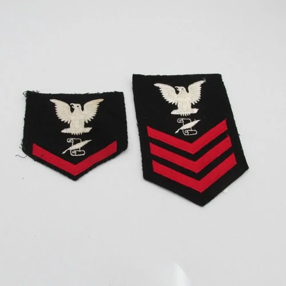 Vintage Navy Badge Patch Petty Officer Set of 5 Journalist WWII Airship